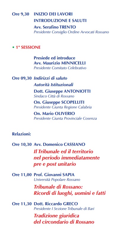 Programma del convegno