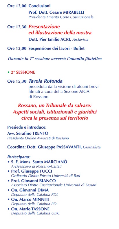 Programma del convegno